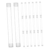 SOIMISS 20pcs Large Flat Thermometer Storage Tube Transparent Protective Round Container Thermometer Holder for Safe and Hygienic Health Monitoring