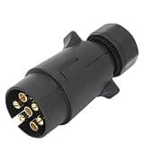 IOKGVEDD RV Accessories, Electric Trailer Wiring Connector Adapter, 7 Pin 12V Caravan Boat Horse Box Socket Lights Car Accessories Corrosion Resistance for Travel