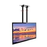 UIYTJRT Adjustable Ceiling TV Mount Bracket, 2 Post Single Screen TV Mount, Tilt TV Mount for 40-90 Inch TVs, Ceiling Mount, Max 600x400mm,