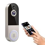 Nexfluxio 1920p Wireless Wi-Fi Video Doorbell Camera with Two Way Audio, Night Vision, Cloud Storage, Smart AI Motion Detection