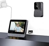 Wireless Doorbell Camera No Subscription Video Doorbell with a Display with Screen,Two-Way Audio,Night Vision,IP65 Waterproof for Outdoor,No APP,No WiFi,Easy to Use for Elder