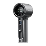 CHEERAIR Handheld Portable Fan, Adjustable Speed Powerful Mini Personal Fan, Rechargeable 5000mAh Battery Up to 18 Hours Runtime, Pocket Turbo Fan with Smart LED Display for Travel, Office, Outdoor