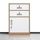 YXEDPBF 4 Drawer Vertical File Cabinet Metal Lateral Filing Storage with Lock for Home Office A4 & Legal/Letter Size Wide White B 85x40x39cm