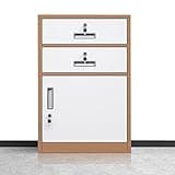 YXEDPBF 4 Drawer Vertical File Cabinet Metal Lateral Filing Storage with Lock for Home Office A4 & Legal/Letter Size Wide White B 85x40x39cm