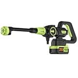 MUPEAK Cordless Washer, Brushless Motor, 2 Batteries Portable Washer, 6-in-1 Nozzle Battery Washers for Car, Green