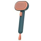 Aumuca Skin Friendly Self-Cleaning Slicker Brush for Dogs & Cats, Gentle Pet Grooming Tool for Shedding & Deshedding, Efficient Hair Remover for Long & Short Haired Pets