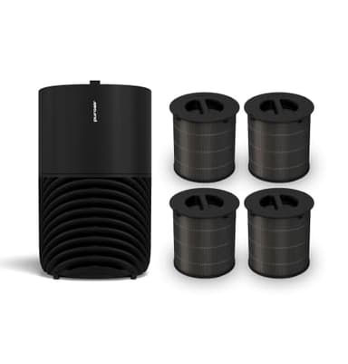 PuroAir 130i HEPA Air Purifiers and 4 HEPA Air Filters - Covers Up To 600 Sq Ft - Filters Up To 99.9% of Pollutants, Smoke, Pollen, Dust - Quiet HEPA Air Filter - Air Purifiers for Bedroom