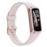 Gargenla Fitness Tracker with Heart Rate Monitor, Blood Oxygen Monitor, Sleep Monitor, Activity Tracker, 20+ Sports Modes, Black, Silicone Band, Rectangular, 1.1 Inch Display (Pink)