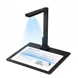 16MP Portable Document Camera Scanner, A4 Book & Photo Scanner with Anti-Tilt Correction, LED Fill Light and Multilingual OCR, Foldable Design for Home Office, Distance Learning & Classroom