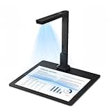 16MP Portable Document Camera Scanner, A4 Book & Photo Scanner with Anti-Tilt Correction, LED Fill Light and Multilingual OCR, Foldable Design for Home Office, Distance Learning & Classroom
