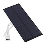 5.5V 2.5W Portable Solar Panel for Charger Grade A Polysilicon Technology USB Output Lightweight Outdoor Use for Camping Hiking Bank Black 188x78.5mm