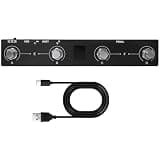 Rechargeable Wireless MIDI Foot Pedal Controller - Bluetooth Enabled, 4 Programmable Switches for Loop Pedals, Tuners, and Video Playback Functions