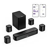 ULTIMEA 7.1ch Sound Bar with Dolby Atmos, Surround Sound System for TV with 4 Surround Speakers, Sound Bar for Smart TV with App Control, Soundbar with Subwoofer for Home Theater, HDMI eARC, Aura A60