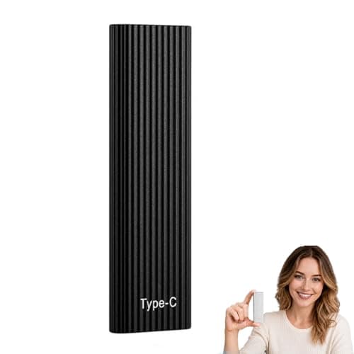 VLSVLS Tinycarry 16TB Large-Capacity Type-C Portable Mini SSD, Tinycarry 16TB External Hard Drive, Ultra Slim & Lightweight External Storage for Laptop, PC, Mac, Android, Silvery (Black)
