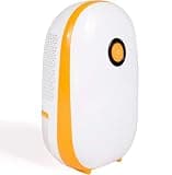 Dehumidifier for Home 37 OZ(1100ml) Water Tank with Auto Shut Off,430 Sq.ft Mini Small Portable Quiet Dehumidifier for Closet Basement Bedroom Bathroom Garage Wardrobe RV,Orange