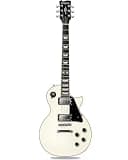 WestCreek Underdog Solid Body Electric Guitar, Mahogany Body, Maple Neck, Rosewood Fretboard, Rounded End Frets, Bone Nut, 22 Frets (White)