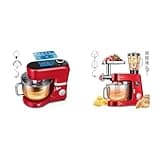IVOHOME Red Stand Mixer with Fermentation and 6 Qt Bowl and One Touch Presets and Red 9 in 1 Multifunctional Stand Mixer with 6 Speed and 7.5 Qt and Timer for Kitchen