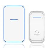 ONMYJFD Waterproof Doorbell 1 Button 1Receiver 300M Remote Intelligent LED Light Home Door Bell Chime
