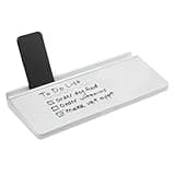 Amazon Basics Desktop Dry Erase Whiteboard with Organizer and Accessories, Tempered Glass, 15.7 x 5.4 inches, White