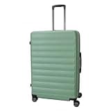 TRIPS EON 28-Inch Lightweight Durable Hardside 8-Wheel Spinner Checked Suitcase Size Luggage, Comfrey Green