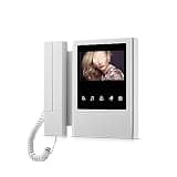 Home Security Intercom System with Video Door Phone 4.3 Inch Waterproof Outdoor 700TVL Camera Infrared Night Vision Easy Installation (Size: S