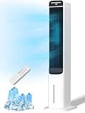 MEPTY 3-IN-1 Evaporative Air Cooler, Cooling Fans that Blow Cold Air with 120° Oscillation, 12H Timer, 3 Speeds, Portable Swamp Cooler for Indoor Use, Windowless Portable Air Conditioners