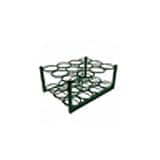 Roscoe Medical C/D/E Size Cylinder Rack with Capacity: 12 - Green