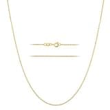 KISPER 24k Gold Cable Link Chain Necklace – Thin, Dainty, Gold Plated Stainless Steel Jewelry for Women & Men with Spring Ring Clasp, 24”