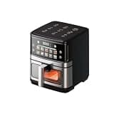 FAMORUI 6 Qt With a viewing window Digital Air Fryer CD60-01D Capacity with 10 One-Touch Presets, Nonstick Dishwasher Safe Basket, Oil-Free Cooking, ETL-Certified, Sleek Black Finish