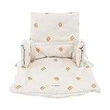 High Chair Seat Cushion with Cartoon Pattern, Soft High Chair Supporting Cushion for Dining, Secure Straps for Kids Ages 2-6, Fits Most Kitchen and Patio Chairs (Style 1)