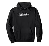 Milwaukee Vintage Inspired Throwback Varsity Classic Design Pullover Hoodie