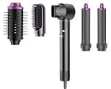Funflow 5 in 1 Hair Styler - High-Speed 110,000 RPM Hairer Brush wth Auto Curing, Straightening & VolumizingBrushes for Quick, Frizz-Free Styling & No Heat Damage