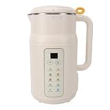 Qcwwy Milk Maker Blender 800ml Nut Soy Milk Maker Machine with Design for Easy Cleaning and Quiet Blending, 600W Heating, 120W Blending, Stainless Steel and ABS (US Plug 110V)