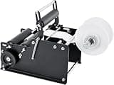 Manual Round Labeling Machine for Bottles, 15-20 Labels/min, Adjustable 0.78-4.72 Diameter, Easy to Use with Pressing Bar, Perfect