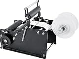 Manual Round Labeling Machine for Bottles, 15-20 Labels/min, Adjustable 0.78-4.72 Diameter, Easy to Use with Pressing Bar, Perfect