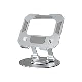 AHXIPHWSG Portable Hollowed Out Tablet Stand 360° Rotating Adjustment Aluminum Alloy Desktop Bracket(258-1-Slver)