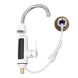 3000W 220V Electric Kitchen Water Heater Tap Instant Hot Stainless Steel Water Faucet Heater ABS Tankless Cold Heating Faucet (UK)