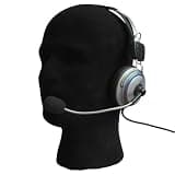 gibxiyza Sturdy Flocking Foam Mannequin Head for Home Display Black Durable Head Model with Molded Base for Wigs, Hats, Masks & VR Headsets Black