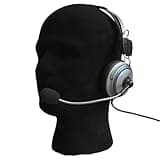 gibxiyza Sturdy Flocking Foam Mannequin Head for Home Display Black Durable Head Model with Molded Base for Wigs, Hats, Masks & VR Headsets Black