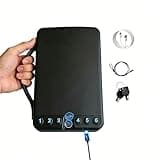 Biometric Handgun Safe, 99 Sets Fingerprint Recognition, Type-C Emergency Power Unlock, Backup Key, Heavy-Duty Steel Portable Pistol Lock Box for Home, Car, Travel, Nightstand & Drawer
