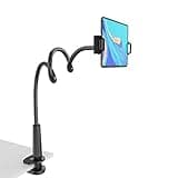 MAGIPEA Gooseneck Tablet Holder for Bed, Flexible Tablet Stand Holder with 360° Adjustable, Hands Free Tablet Mount Clip, Compatible with iPad/Kindle/Switch/Galaxy Tabs, More 4.7-13" Devices