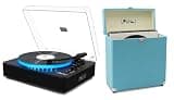 LP&No.1 LED Lighting Record Player and Vinyl Record Storage Case