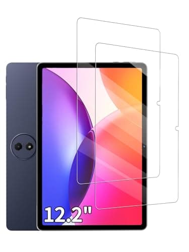 FJIASTB Screen Protector for TCL TAB A1 Plus Android Tablet 12.2 Inch (Model 9445X), Anti-Scratch 9H Tempered Glass Film Easy to Install, No Bubble, 2-Pack