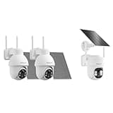 Rebluum Security Camera Wireless Outdoor, 2K Solar Security Camera and 5MP Solar Camera Outdoor Wireless, Battery Powered 360°PTZ Camera