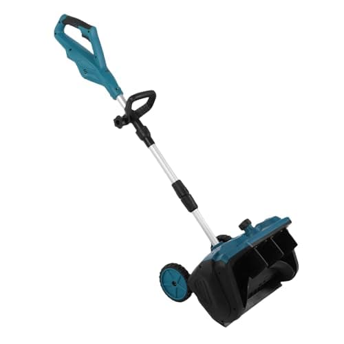 WALFRONT Cordless Snow Shovel Electric Snow Blower Battery Powered Thrower 16 Inch Cleaning Width 300 lbs Per Minute 3 Direction Adjustment Up to 20 Ft Throwing Distance for