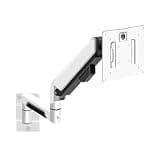 Monitor Arm Aluminum Single Monitor Wall Mount, Full Motion Pneumatic Spring Monitor Mount Arm for Screens Up to 32 Inches and 19.8 Lbs, Max 100X100 Monitor