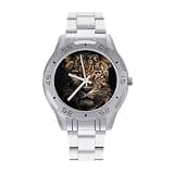 NTVOWPZO Three-Hand Analog Stainless Steel Watches for Men Easy Reader