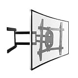 JDXQBLD Tv Stand,Tv Wall Mount Tv Mount,Adjustable Tv Wall Bracket,Fits Most 32-65 Inch LCD Curved Tvs,with Loading 77Lbs,Can Tilt,Swivel,Telescopic,Save Space