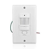 Sensky BS033C 110v Motion Sensor Light Switch, 180 Degree View Occupancy Sensor Switch, Wall Sensor Switch Light Sensor,Single Pole (Neutral Wire Required), White