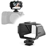 KOQINVIZ Vlog Selfie Mirror Flip Screen for Mirrorless Camera, Reverse Mirror with 3 ColdShoe Mounts for Sony A7III A7II A6000/A6300/A6500 Fujifilm XT20 xt30 XT2 XT3 Canon Nikon Panasonic Cameras